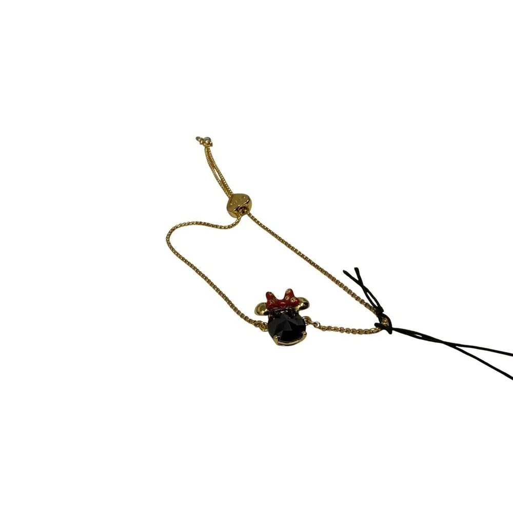 Disney x Kate Spade New York Minnie Mouse Black Cubic Zirconia Adjustable Slider - Picture 4 of 5